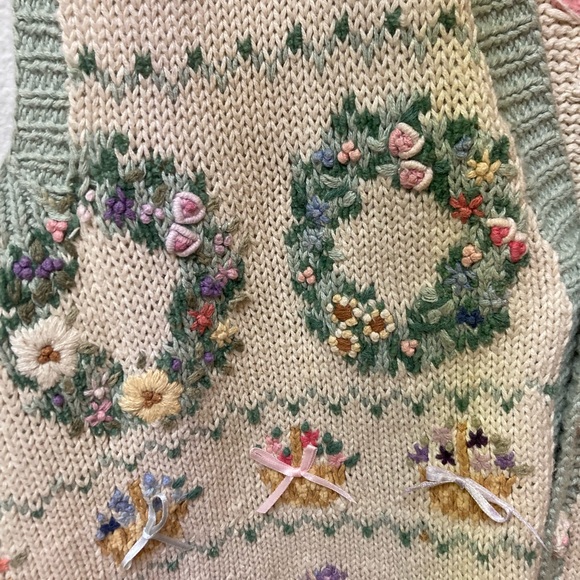 MARISA CHRISTINA II Hand Knit EmbellishedVest (1X) - Picture 2 of 9